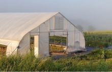 Load image into Gallery viewer, 30' Gothic Northern greenhouse easy install automatic sides, motorized ventilation louvered