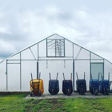 Replacement Endwall Plastic for 30'-Wide Gothic Hoophouse - reinforced woven poly