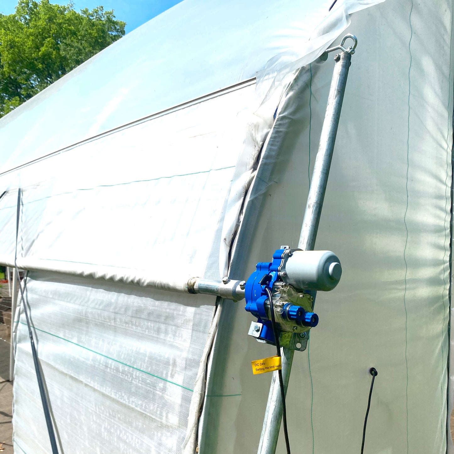 Hoophouse Automatic Roll-Up Motorized Sides Kit - 12-volt DC